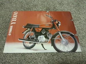 Rare Yamaha YB100 Sales Brochure Leaflet Specifications A4 Not FS1E Red & Blue - Picture 1 of 2