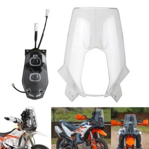 Dirt Bike Rally Fairing Windshield LED Headlight For 701 690 790 890 ENDURO BAJA - Picture 1 of 12