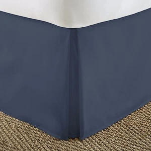 Ultra Plush Premium Pleated Bed Skirt Dust Ruffle Kaycie Gray Basics Collection - Picture 1 of 29