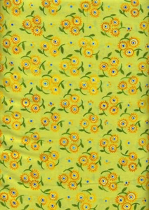 Mooshka Golden Flowers Quilt Fabric - Half Yard - Picture 1 of 1