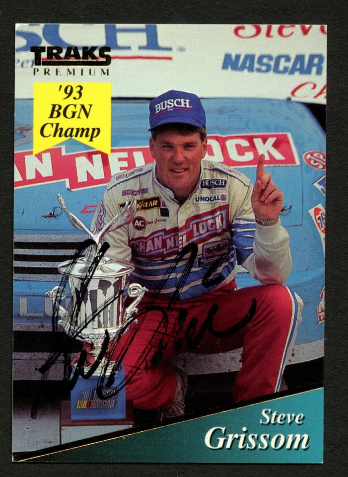 Steve Grissom #31 signed autograph auto 1994 Traks  NASCAR Trading Card - Image 1 of 1