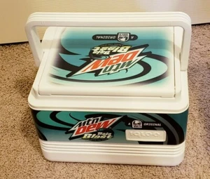 Mountain MTN DEW Baja Blast Taco Bell Igloo Lunch Drink Cooler Plastic Promo NEW - Picture 1 of 7