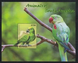GUYANA 2014 BIRD STAMPS YELLOW CROWNED AMAZON PARROTS SS MNH - BIRDL495 - Picture 1 of 1