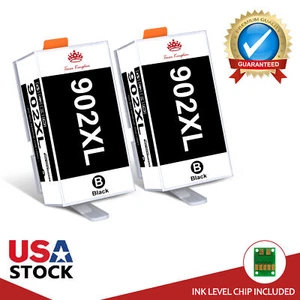 Paquete de 2 cartuchos de tinta NEGROS 902xl para HP Officejet Pro 6960 6968 6970 6975 6978 - Imagen 1 de 7