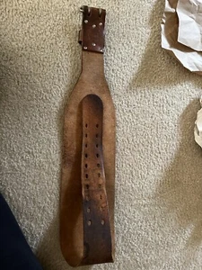 Vintage Altus Genuine Leather Weight Lifting Belt Double Prong Brown Large 34-42 - Picture 1 of 4