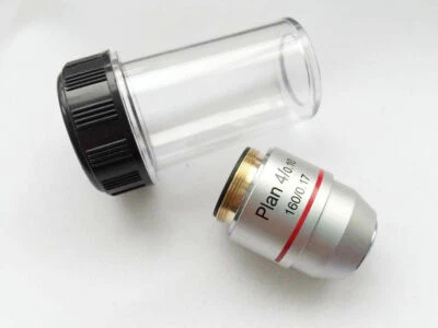 Microscope Objective Lens PLAN DIN 4X 10X 20X 40X 60X 100X RMS Thread CNSCOPE - Image 1 of 4