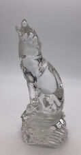 LENOX CRYSTAL THE KEEPER OF THE WILD HOWLING WOLF FIGURINE 7.5" Tall Germany