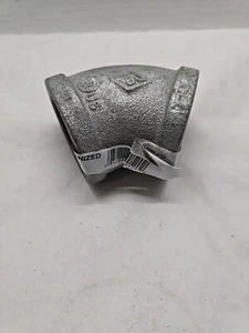 Gomito malleabile zincato 1-1/2" 45 gradi, 1,5 pollici - Foto 1 di 6