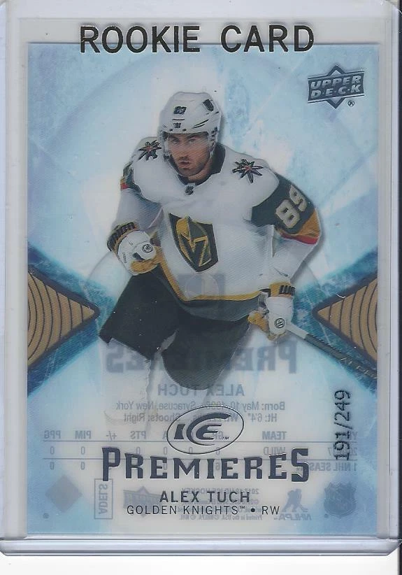 Alex Tuch 2017-18 Upper Deck Ice #189 191/249 RC Golden Knights - Image 1 of 1