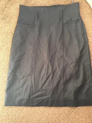Espirit Skirt, Underlined Size 8 Belt Bnwt Navy Blue Zip Fitted A-line - Image 1 of 4