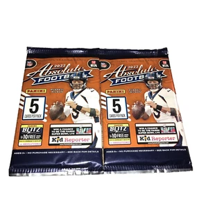 2 Packs of 2022 Panini Absolute Football-5 Card Pack-Factory Sealed-Free Ship!!! - Picture 1 of 2