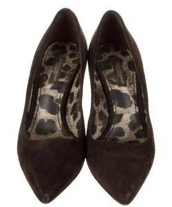 Dolce and Gabbana Heels  Stilettos Size 6 (36) 3” heels Brown suede EUC $980 - Picture 1 of 5