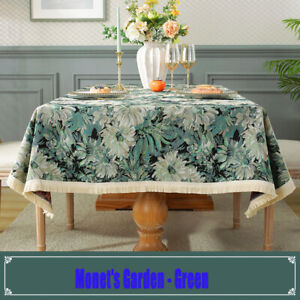Cotton Linen Tablecloth Bohemian Style American Jacquard Rectangle Tablecloth US