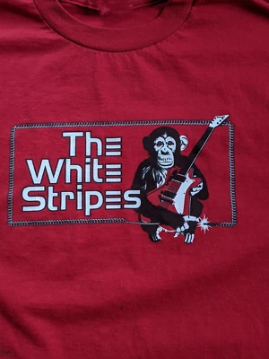 Guitarra The White Stripes Monkey Unisex Vintage Todas las Tallas Camisa Roja FN694 Foto 1 de 3