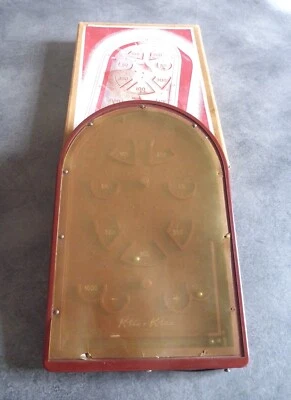Grand KLIC-KLAC ancien FLIPPER Bakelite Jeu billes Vintage, Jeu de bistro Rétro - Photo 1/4