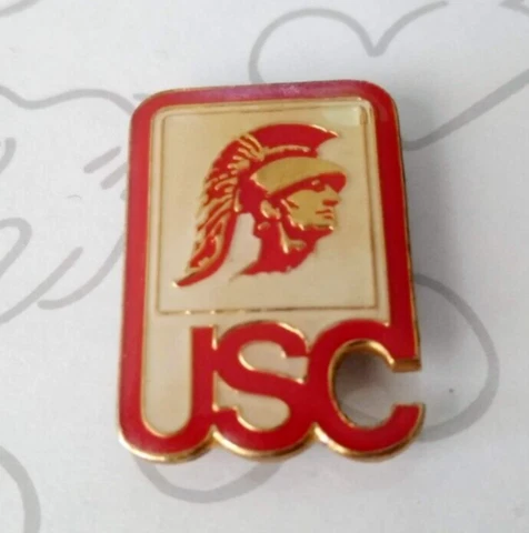 Vintage USC Trojan Magnet 1" College Mascot Logo Standings Board Cover