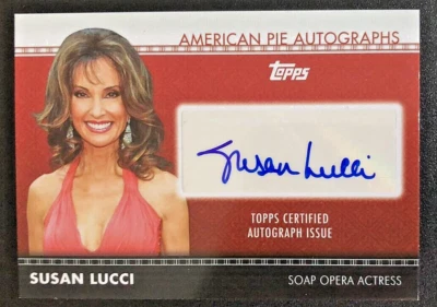 TARJETA AUTÓGRAFA SUSAN LUCCI TOPPS American pie + tarjeta de recuerdos usada telenovela Foto 1 de 4