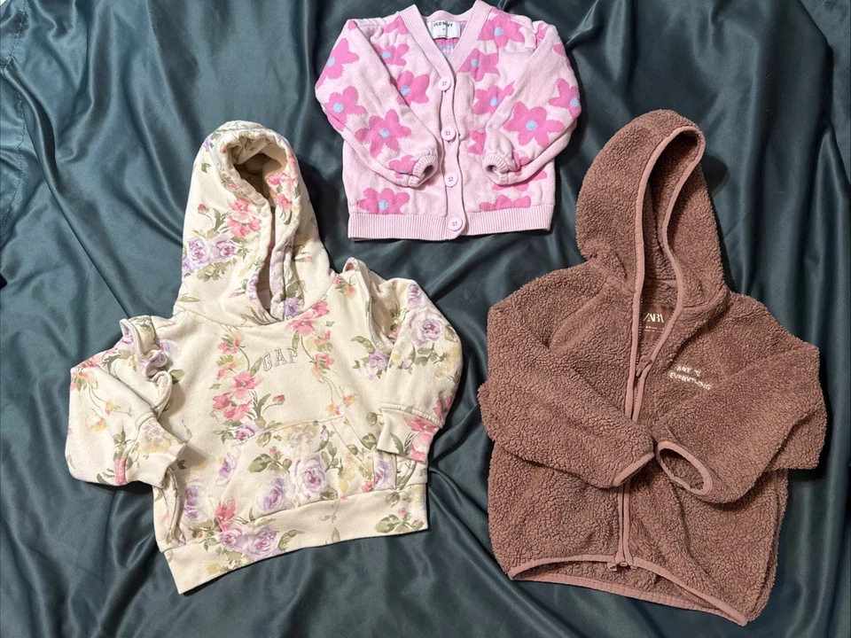 Chaqueta Niños 3T Capucha Niñas GAP ZARA OLD NAVY Lote De 3 Foto 1 de 4