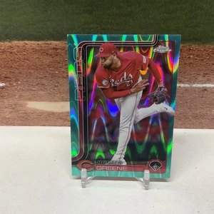 2025 Topps Chrome Baseball HUNTER GREENE #91 Aqua Raywave Refractor /199 - Picture 1 of 2