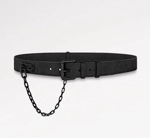 Size 100/40 - Louis Vuitton Signature Chain 35mm Belt Virgil⛓️ Retail $1.1K! - Picture 1 of 9