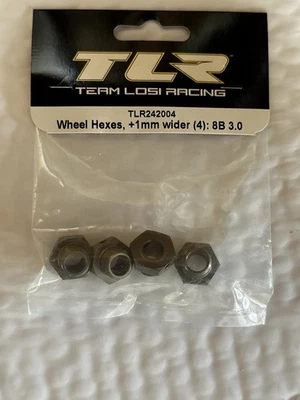 Team Losi Racing Wheel Hexes +1mm Wider 4 8IGHT Buggy 3.0 TLR242004 Elec - Image 1 of 2