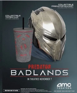 2025 PREDATOR BADLANDS Popcorn Eimer und Tasse Neu Charity Verkauf - Bild 1 von 5