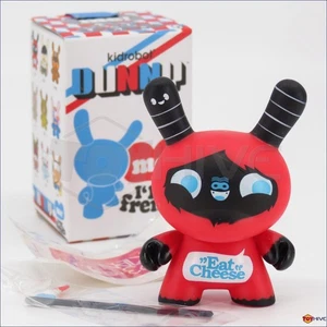 Kidrobot Dunny 2008 French series Eat Cheese figure by 123Klan 1/50 Chase w/ box - Picture 1 of 2