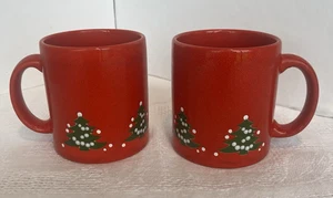 Rare Waechtersbach W. Germany Mugs w/ Small Christmas Tree Design -Hard to Find! - Picture 1 of 8