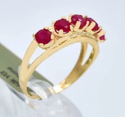 GENUINE 2.15 Cts RUBY RING 10k SOLID YELLOW GOLD - Free Appraisal Service - NWT - Image 1 of 4