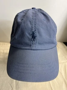 Ralph Lauren Polo Golf Cap Hat Light Blue Adjustable Strapback Navy Pony - Picture 1 of 8
