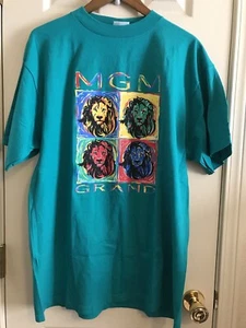 Vintage MGM Grand Las Vegas T-shirt Men’s Size XL Green Lion 1997 - Picture 1 of 8