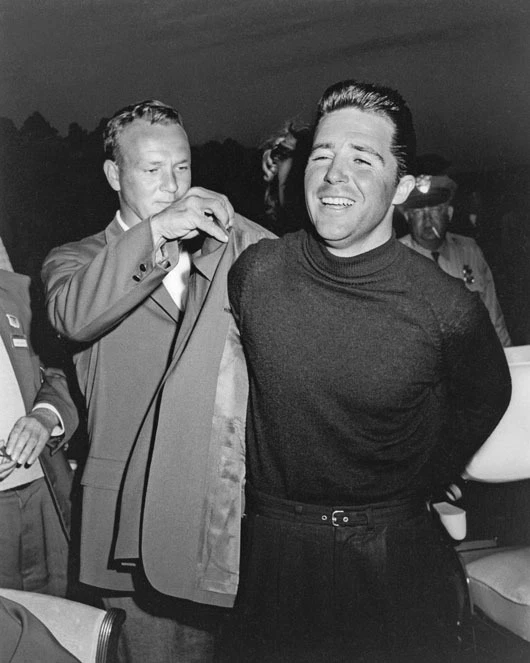 1961 Golf Legends GARY PLAYER and ARNOLD PALMER Glossy 8x10 Photo Masters Print - Image 1 of 1