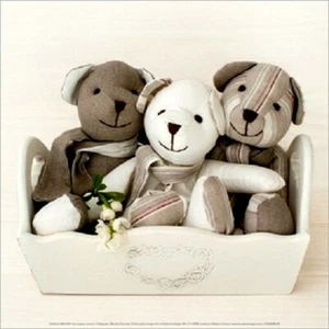 Décoration affiche murale Les Copains Oursons Catherine Beyler 30 cm x 30 cm - Imagen 1 de 1