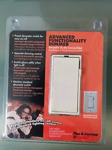 Pass & Seymour 600W Decorator Incandescent Slide Dimmer Light Almond D600ELAV - Picture 1 of 2