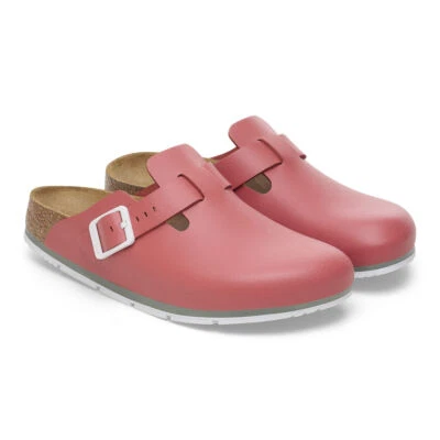 Birkenstock Boston PRO 1026230 mars red Clog Pantolette Damen Leder normal