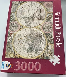 VINTAGE - PUZZLE SCHMIDT - LA MAPPA DEL MONDO - 3000 PEZZI CM 118 X 83 - NUOVO - Foto 1 di 4