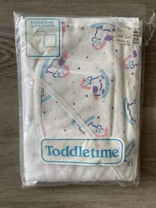 Vintage Toddletime Terry Hooded Towel & Wash Cloth NOS Rocking Horse Polka Dots - Picture 1 of 3