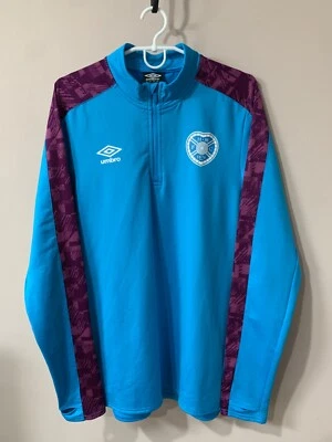 Heart Of Midlothian 1/3 Zip Training Football Sweatshirt Umbro - Image 1 of 4