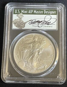 2013 $1 Silver Eagle PCGS MS70 Thomas Cleveland Minuteman - Picture 1 of 4