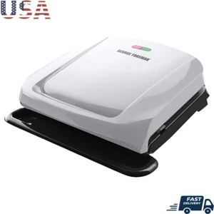 4 Serving Indoor Electric Grill & Panini Press Nonstick Removable Plates Indoor - Picture 1 of 2