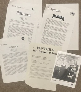 PANTERA - PROMO press kit with bio and photo - Picture 1 of 1