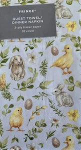 Bunny Rabbit & Chick Guest Dinner Napkins 36 Count 3 Ply Paper Easter Spring - Picture 1 of 1