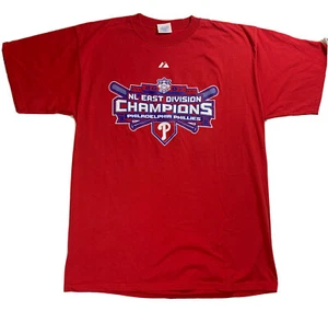 PHILADELPHIA PHILLIES 2007 NL EAST DIVISION CHAMPIONS T-Shirt Sz XL 100% Cotton - Picture 1 of 6