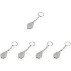  5 PCS Pocket Magnifier Key Ring Metal Jewellery Magnifying Glass Keychain Fold