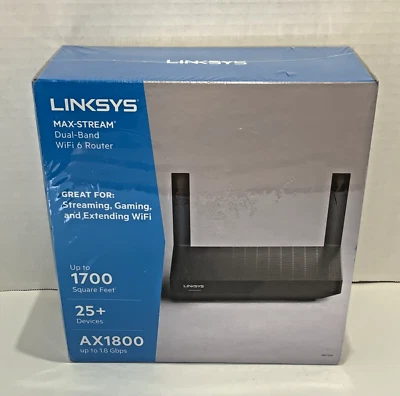 Linksys AX1800 Max-Stream Dual-Band WiFi 6 Router (MR7350) - Image 1 of 4