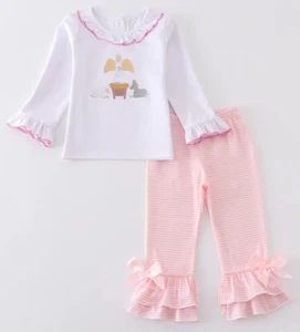 Honeydew Toddler Girl Christmas Theme 2 Piece Tunic And Pants  Set Size 6 NEW - Picture 1 of 3