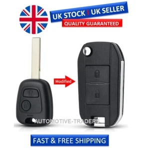 CUSTODIA CHIAVE REMOTA A 2 PULSANTI AGGIORNAMENTO PER PEUGEOT 307 107 207 407 CON LOGO A105 - Foto 1 di 3