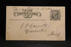 Kansas: Thomas 1882 Postkarte, Ms, RARE DPO Barton Co - Bild 1 von 2