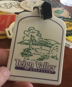 Teign Valley Golf Club 1994 Vintage Plastic Golf Bag Tag Badge ⛳RARE! - Picture 1 of 1
