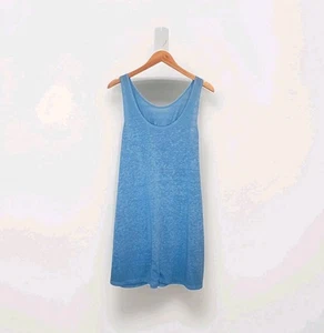 Becca Beach Date Knot Back Scoop Cover Up Dress Women's Medium Crystal Sea Blue - Picture 1 of 21